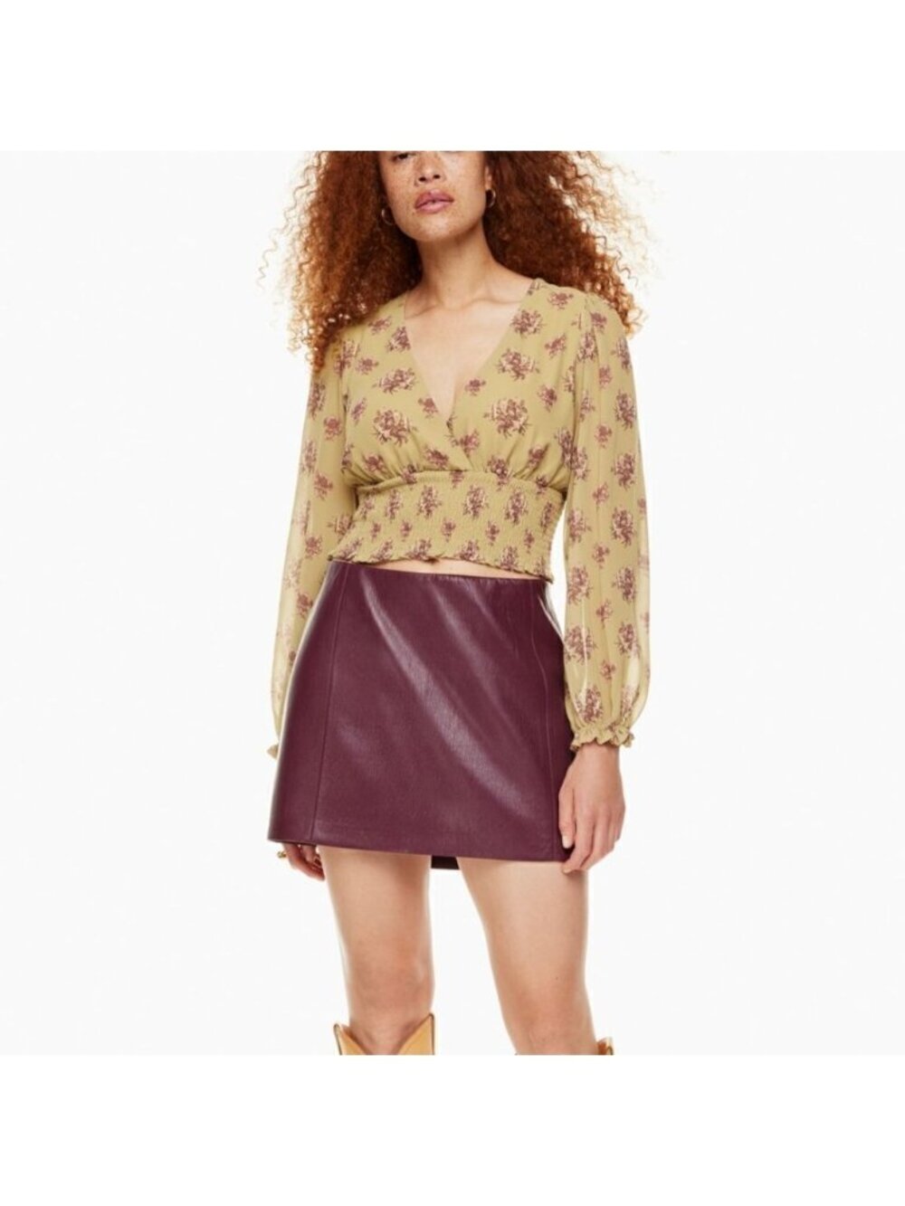nwt Aritzia Top Long Sleeve Ruffled XS